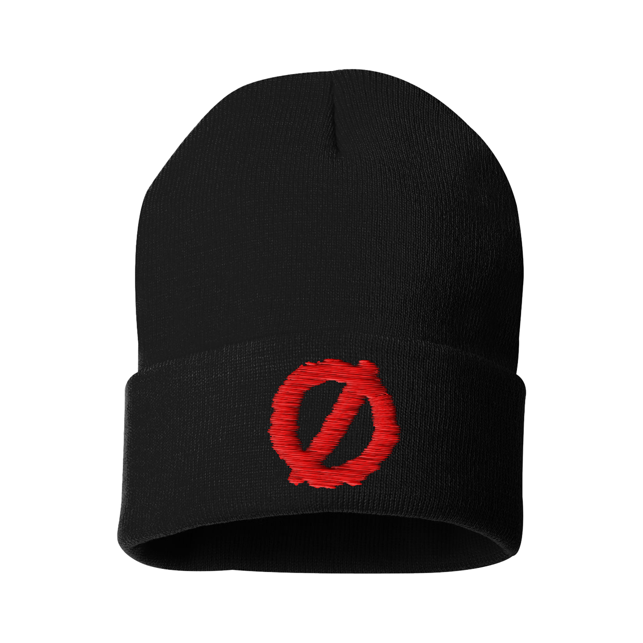 Zero Logo Embroidered Beanie (Red)