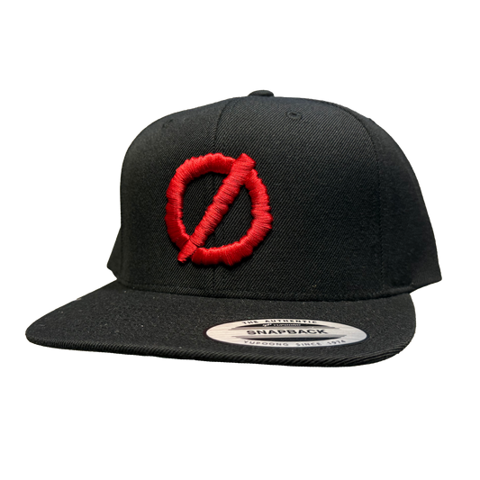 Embroidered Zero Logo Snapback - Red