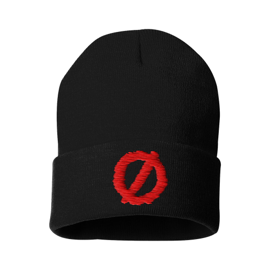 Zero Logo Embroidered Beanie (Red)