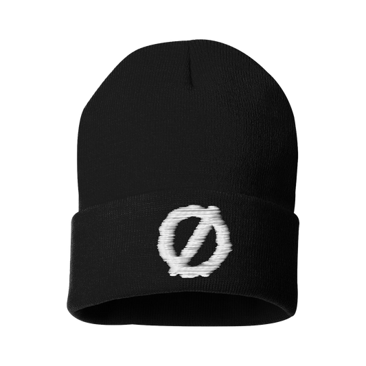 Zero Logo Embroidered Beanie (White)