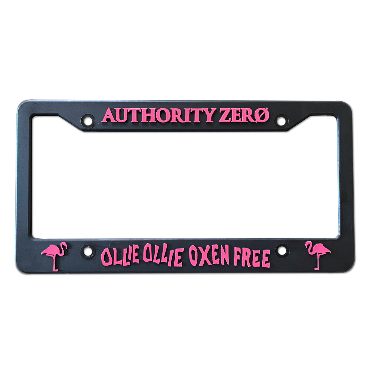 Ollie Ollie Oxen Free License Plate Frame Authority Zero